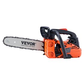 VEVOR 25.4CC 12" Gasoline Chainsaw Powered Wood Cutting Engine Gas Chain Saw