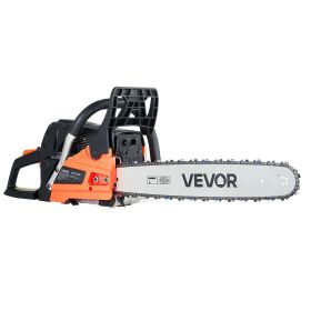 62 cc Gas Chainsaw, 20 inch Gas Powered Chainsaw, 3.8 HP Power Chain Saw with Non-Slip Handle, Gas-Powered Chainsaws with Dual Fuel Tanks