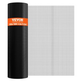 VEVOR Hardware Cloth, 48'' x 100' Galvanized Wire Mesh Roll, 19 Gauge Chicken Wire Fence Roll, Vinyl Coating Metal Wire Mesh for Chicken Coop Bar