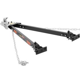 VEVOR Tow Bar, 5500 lbs Towing Capacity with Chains, Powder-Coating Alloy Steel Bumper-Mounted Universal Towing Bar, Coupler Fits 2-Inch Ball Hit