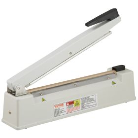 VEVOR Impulse Sealer 12 inch, Manual Heat Sealing Machine with Adjustable Heating Mode, Aluminum Shrink Wrap Bag Sealers for Plastic Mylar PE PP