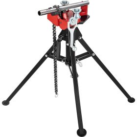 VEVOR Tripod Pipe Chain Vise, 1/8"-5" Pipe Capacity, 36.4' Length Chain Vise Stand with Portable Folding Steel Legs, for Grabbing
