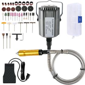 VEVOR Flex Shaft Grinder 780W Rotary Tool 500-23000RPM Rotary Carver with 1/4" 3-Jaw Chuck & Stepless Speed Foot Pedal Hanging Grinding Machine 1