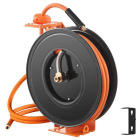VEVOR Retractable Air Hose Reel 3/8 IN x 50FT Rubber Air Hose Reel Max 300 PSI