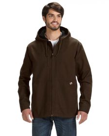 Men's 100% Cotton 12 oz. Canvas/Polyester Thermal Lining Hooded Tall Laredo Jacket - BLACK - XLT (Color: TOBACCO, size: 2XT)