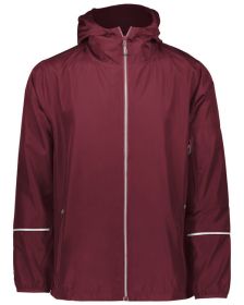 Holloway 229582 Men's Packable Full-Zip Jacket (Color: MAROON, size: S)