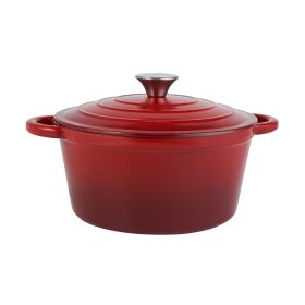 4.5 Quart Dutch Oven Pot with Lid for Bread Baking & Cooking (Color: Red, Type: Cookware)