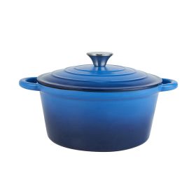 4.5 Quart Dutch Oven Pot with Lid for Bread Baking & Cooking (Color: Blue, Type: Cookware)